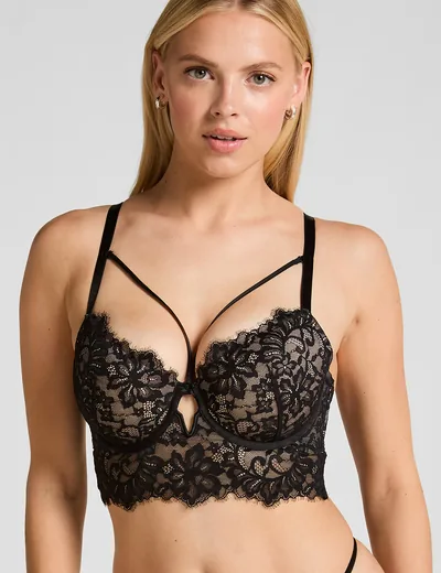 Longline bra lingerie — extended band lace women