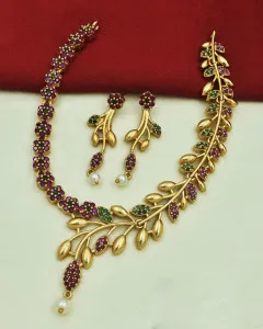 Matte AD Stone Necklace - Premium Quality