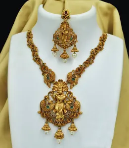 First Quality Antique Finish AD Stone Necklace