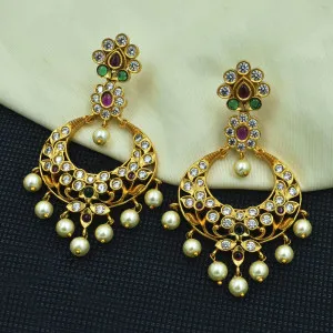 Matte Finish Ad Stone - Ear Rings