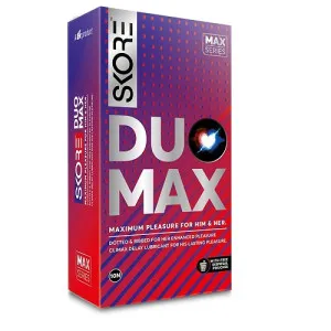 Skore Duo Max 10s - Premium Condoms with Disposal Pouches