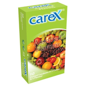 Carex Assorted Flavours Condoms - 10's Pack