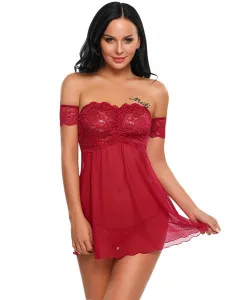 Eat Me with your Eyes - Taffy Tease Babydoll - Free Size - Maroon