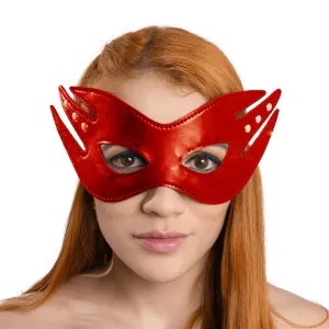 Fanny Bomb - Dark Thoughts - Mask - Genuine Leather - Red