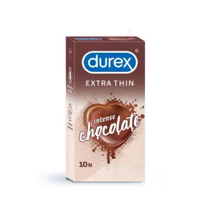 Durex Extra Thin Intense Chocolate Flavored Condoms- 12s Pack