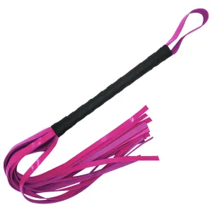 Fanny Bomb: Bondage Boutique flogger - Green Black Pure Leather