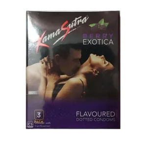 KamaSutra Exotica Berry Flavoured and Power Dotted Condoms - 3's Pack