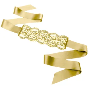 Fanny Bomb: Board Game and Sensory Play Eye Mask - Satin Lace - Gold