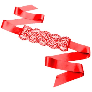 Fanny Bomb: Board Game and Sensory Play Eye Mask - Satin Lace - Red