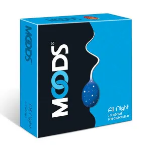Moods AllNight Condoms -  3s Pack