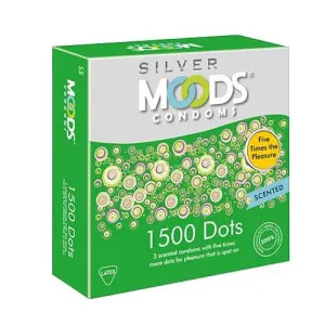Moods Silver 1500 Dots - Dotted and Scented Condom - 3's Pack