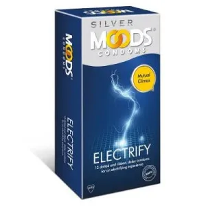 Moods Silver Electrify Delay and Multi Textured Condoms - 12s Pack (3sX4)