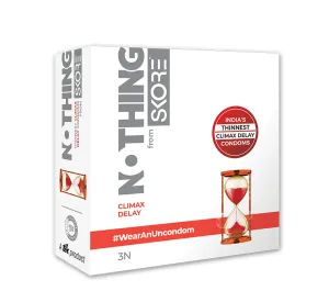 SKORE NOTHING – Thinnest Climax Delay condoms – 1 packet (3 pieces)
