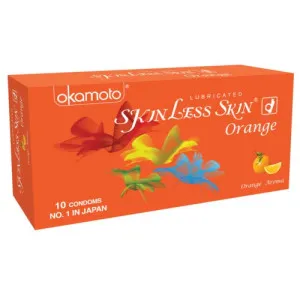 Okamoto SKIN LESS SKIN CONDOMS - Orange Flavor - 10's Pack