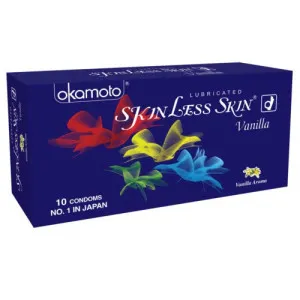 Okamoto SKIN LESS SKIN CONDOMS - Vanilla Flavor - 10s Pack