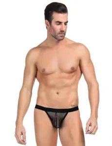 Blow my Whistle: Power Show Sexy Thong for Men - Black - Free Size