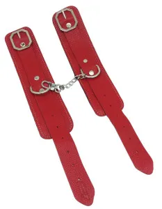 Fanny Bomb: Surrender Handcuff - Pure Leather - Red