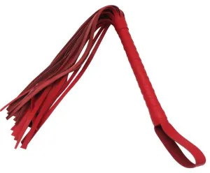 Fanny Bomb: flogger Whip - Red - Genuine Leather