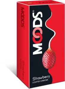 Moods Strawberry Flavored and Dotted condoms - 12s Pack