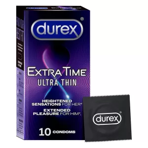 Durex Extra time and Ultra Thin Condoms - 10's Pack