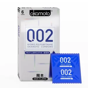 Okamoto 0.02 - Japan s Best | Thinnest Condom In India | 1st Time in India - Non Latex PU Condom | Super Thin | Super Strong | Imported from Japan | 0.02 mm Ultra Thin (Pack of 1, 6s)