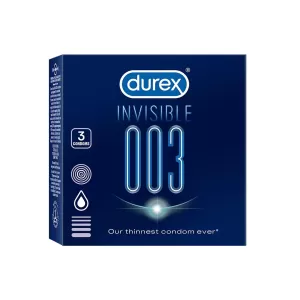 Durex Invisible 003 Micro Thin Condom for Maximum Sensations -3's