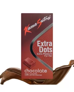 KamaSutra Chocolate Flavoured Extra Dots Condoms - 10s