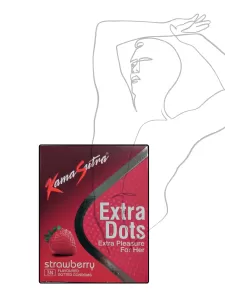KamaSutra Strawberry Flavoured Extra Dots Condoms - 3s