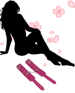 Fanny Bomb: Sensual Surrender Ankle Cuff - Genuine Leather - Pink