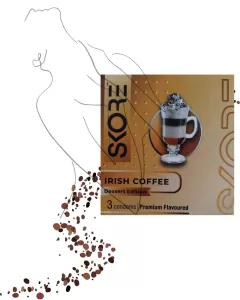Skore Irish Coffee Dessert adition Premium Flavoured | Condoms | 3 Count 
