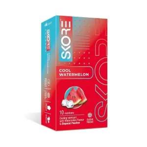 Skore Cool Watermelon Condoms 10s with Cooling Lubricant