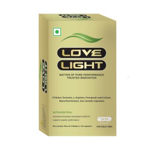 Love Light Capsules – French developed advanced Nutraceutical formula for Vitality, Stamina & Wellness | With Tribulus, Maca, Fenugreek, L-Arginine & Zinc | Only product with advanced enhanced formula with EBIOCAT absorption technology | 30 veg Capsules